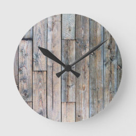 Rustige Barnwood Round Wall klok