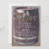 Rustige Barrel & Burlap Cheers Pub Engagement Part Kaart (Voorkant)