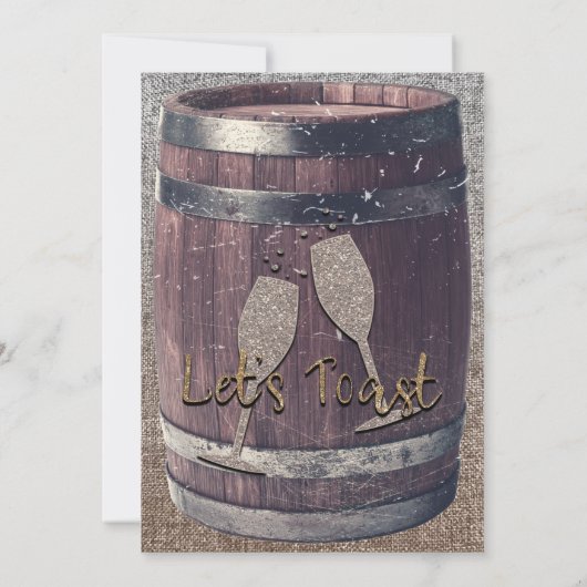 Rustige Barrel & Burlap Cheers Pub Engagement Part Kaart (Achterkant)
