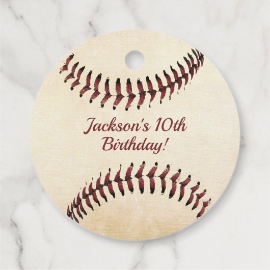 Rustige Baseball Strings Bedankjes Labels (Achterkant)