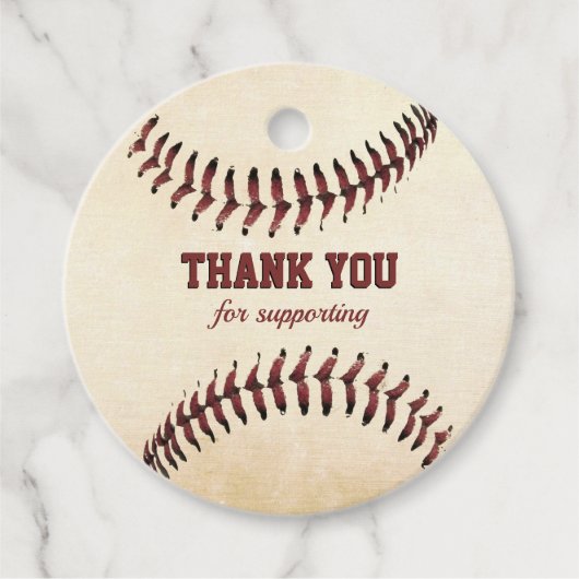 Rustige Baseball Strings Bedankjes Labels (Voorkant)