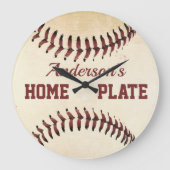 Rustige Baseball Strings Home Bord Grote Klok (Voorkant)