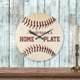 Rustige Baseball Strings Home Bord Grote Klok