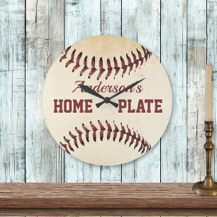 Rustige Baseball Strings Home Bord Grote Klok
