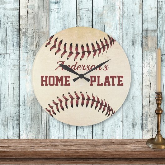 Rustige Baseball Strings Home Bord Grote Klok