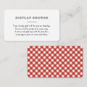 Rustige BBQ Baby shower Display Shower Informatiekaartje (Voorkant / Achterkant)