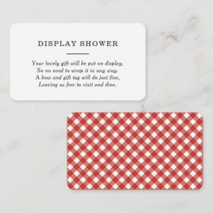 Rustige BBQ Baby shower Display Shower Informatiekaartje