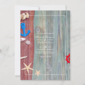 Rustige Beach Nautical QR Code RSVP Weddenschap Kaart (Voorkant)