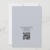 Rustige Beach QR-code RSVP Nautical Wedding Kaart (Achterkant)