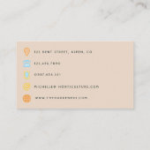 Rustige Beach QR Code Visitekaartje (Achterkant)