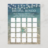 Rustige Beach Starfish Vrijgezellenfeest Bingo Gam (Voorkant)