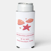 Rustige Beach Wedding Party Seltzer Blikjeskoeler (Seltzer Achterkant)