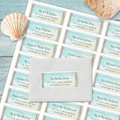 Rustige Beach Wood Wedding Guest Adresetiketten Sticker