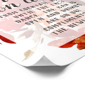 Rustige Beauty Floral met openbalsenteken Poster (Hoek)