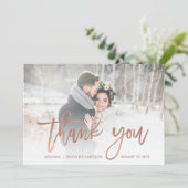 Rustige Bedankt | Foto van Faux Roos Gold Wedding (Staand voorkant)