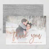 Rustige Bedankt | Foto van Faux Roos Gold Wedding (Voorkant / Achterkant)