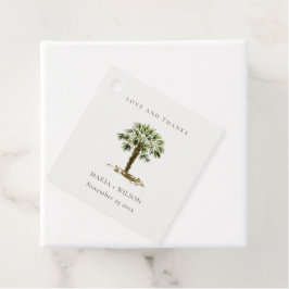 Rustige Bedankt voor tropische strandpalmen Bedankjes Labels