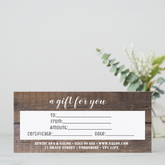 Rustige bedrijfskeuzecadeaubon (Staand voorkant)