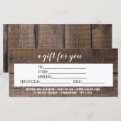 Rustige bedrijfskeuzecadeaubon (Voorkant / Achterkant)