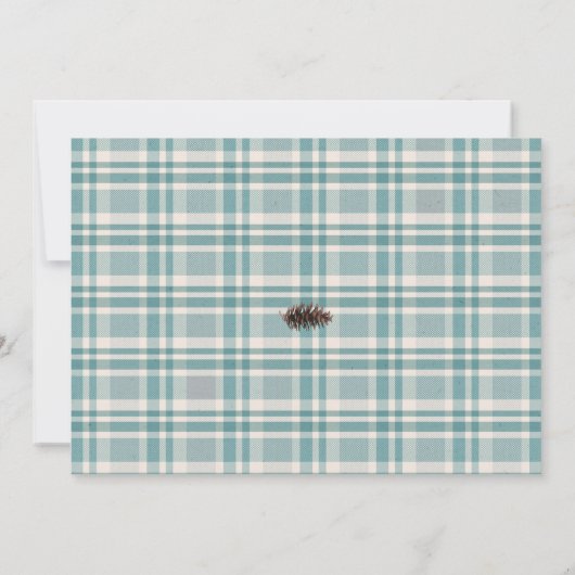 Rustige Beer Baby shower Invitation Boy Kaart (Achterkant)