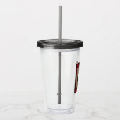 Rustige Beer Familie Cabin Red Buffalo Play Burlap Acryl Drinkbeker (Rechts)