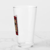 Rustige Beer Familie Cabin Red Buffalo Play Burlap Glas (Links)