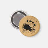 Rustige Beer Pauw print  kunst Magneet (Voorkant / Achterkant)