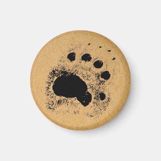 Rustige Beer Pauw print  kunst Magneet (Voorkant)