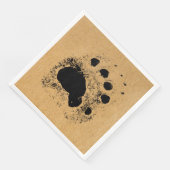 Rustige Beer Pauw print kunst Servet (Hoek)