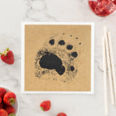 Rustige Beer Pauw print kunst Servet (Insitu)