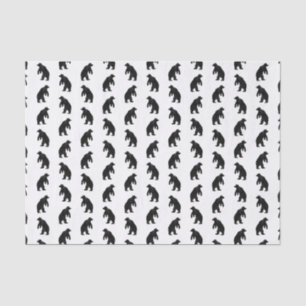 Rustige Beer Silhouettes CUSTOM-ACHTERGRONDKLEUR Tissuepapier