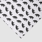 Rustige Beer Silhouettes CUSTOM-ACHTERGRONDKLEUR Tissuepapier (Detail)