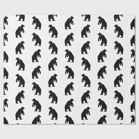 Rustige Beer Silhouettes CUSTOM BG COLOR Cadeaupapier (Vlak)
