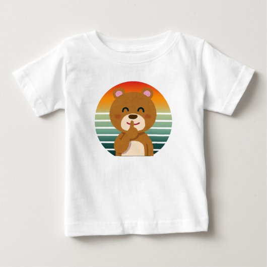Rustige Beer – Zonsondergang Knuffel T-Shirt (Voorkant)