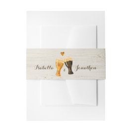 Rustige beertoast Licht hout Uitnodigingen Wikkel