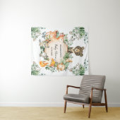 Rustige begroeiing bos dieren welkom wandkleed (In Situ (horizontaal))