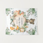 Rustige begroeiing bos dieren welkom wandkleed (Voorkant (horizontaal))