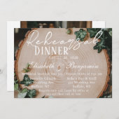 Rustige begroeiing & houten plak oefen diner kaart (Voorkant / Achterkant)