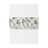Rustige Beige Botanische Denneappel Uitnodigingen Wikkel (Achterkant Voorbeeld)