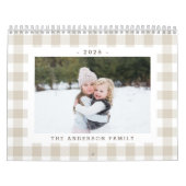 Rustige Beige Buffalo Check 2025 Foto Kalender (Hoes)