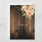 Rustige beige latte Rozen Barn Wood Uitsluitend on Kaart (Achterkant)