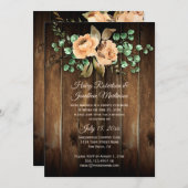 Rustige beige latte Rozen Barn Wood Uitsluitend on Kaart (Voorkant / Achterkant)