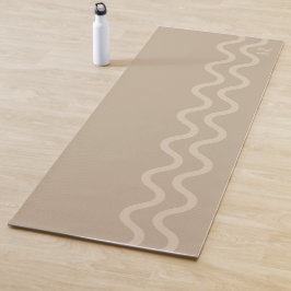 Rustige Beige Moderne Minimalistische Golvende Lij Yogamat