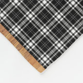 Rustige Beren bomen Hout Buffalo Check Red Black Fleece Deken (Hoek)