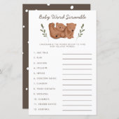 Rustige Beren Twins Baby Word Scramble Game (Voorkant / Achterkant)