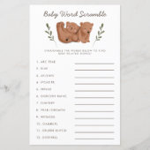 Rustige Beren Twins Baby Word Scramble Game (Voorkant)