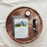 Rustige Berg Forest Evergreen Tree Wedding Kaart<br><div class="desc">Het design is voorzien van een elegant waterverf uitzicht met moderne, elegante lettertypen. Deze design kunnen worden gepersonaliseerd voor uw speciale gelegenheid en zou perfect zijn voor uw bruiloft, vrijgezellenfeest, verlovingsfeest, verjaardagsfeestje en nog veel meer speciale gelegenheden. Voeg uw aangepaste formulering toe aan dit ontwerp door gebruik te maken van...</div>