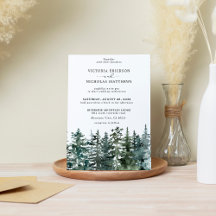 Rustige Berg Forest Evergreen Tree Wedding