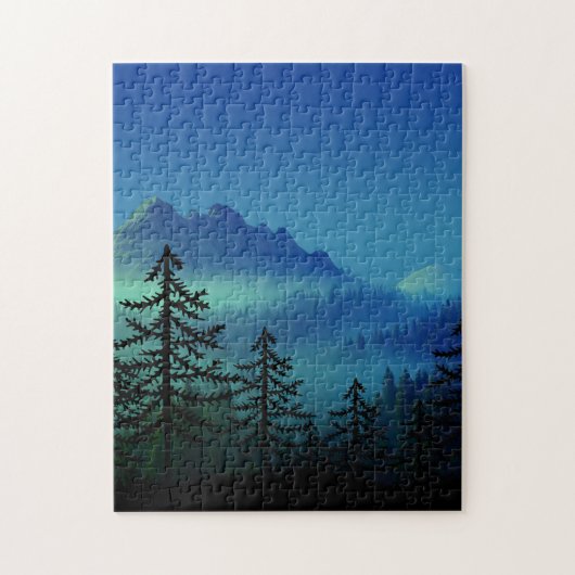 RUSTIGE BERG MIDNACHT BOS LEGPUZZEL (Verticaal)