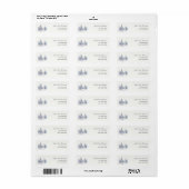 Rustige Berg Winter Bruiloft Retouradres Etiket (Full Sheet)